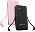 Alongza Portable Charger Built-in Cables and AC Wall Plug, Slim Fast Charging by Alongza