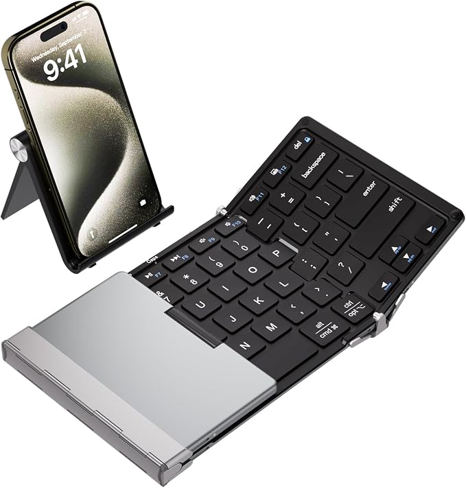 iClever Foldable Bluetooth Keyboard, BK05S Folding Wireless Portable Keyboard by iClever