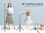 Elitehood 6.7 Feet Tall Phone Tripod, Heavy Duty Metal iPhone Tripod Stand - Image 3