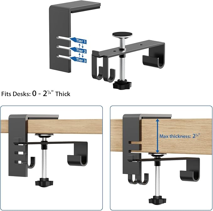 Zilink No Dril Under Desk Cable Management Tray 30" Standing Desk Cable - Image 7