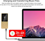 MP3 Player 32GB with Speaker Earphone Portable Mini Golden Music Player Support - Image 6