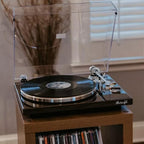 Turntable Record Player Wireless Output Vinyl Players Aluminium Platter and - Image 9