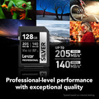 Lexar 128GB Professional Silver SD Card, - Image 2