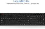 ALLIFE 2.4G Wireless Keyboard Stainless Steel Ultra Slim Full Size Keyboard - Image 5
