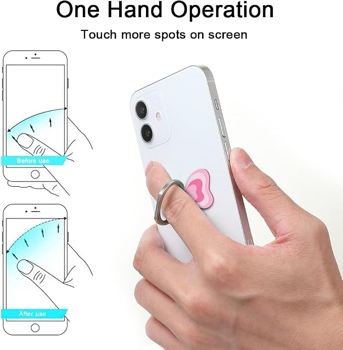 Bonoma Butterfly Phone Ring Holder, 3 Pack Universal Finger Ring Stand Grip - Image 4