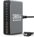 12 Ports Aluminum Alloy 380W Charging Station Fast USB C Charger Block 65W by MEKIOJEO