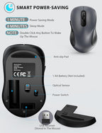 Trueque Wireless Mouse for Laptop, 2.4GHz Ergonomic Computer Mouse - Image 9