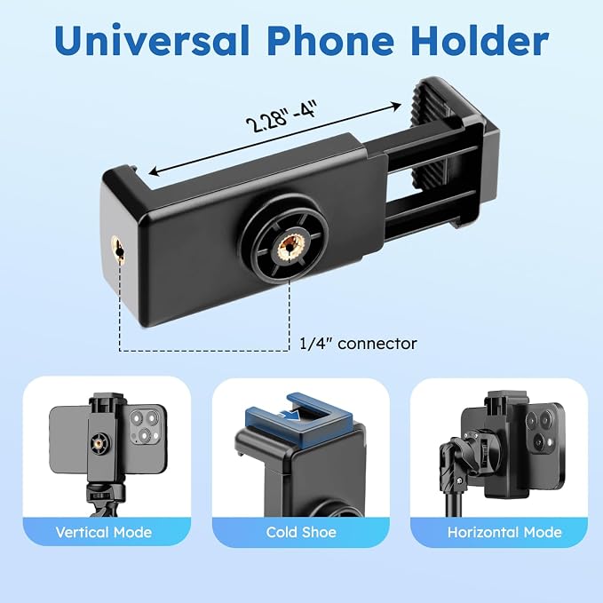 86" Tripod for iPhone, Stable & Tall Phone Tripod - Image 7