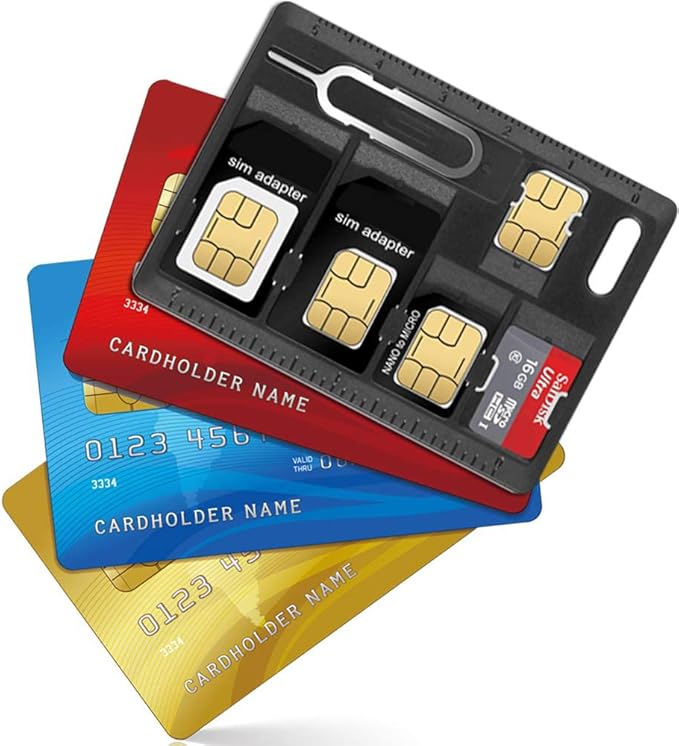 1 Pack SIM Card Holders with Tray Opener Pins, Card Storage Tool Set - Image 3