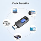 JUANWE 64GB Flash Drive 5 Pack 3.0 USB Jump Drive Retractable Slide Memory - Image 5