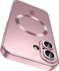 Magnetic for iPhone 16 Plus Case Slim Soft Silicone Bumper Shockproof Metallic by LEKEVO
