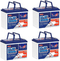 4 Pack 12V 100Ah Group24 Mini LiFePO4 Battery, Grade A Battery Cells, 100A BMS by Timeusb