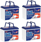 4 Pack 12V 100Ah Group24 Mini LiFePO4 Battery, Grade A Battery Cells, 100A BMS by Timeusb