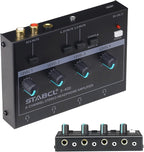 4 Channel Headphone Amplifier, Stereo/Mono Headphone Amp Splitter by STABCL