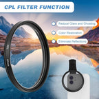 67MM Clip-on CPL Lens Filter for All Smartphones, Universal Phone Camera Clip - Image 5