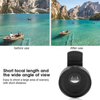 Cell Phone Lens Attachment, 2 in 1 Clip-on Mobile Phone 0.45X Wide Angle + - Image 4