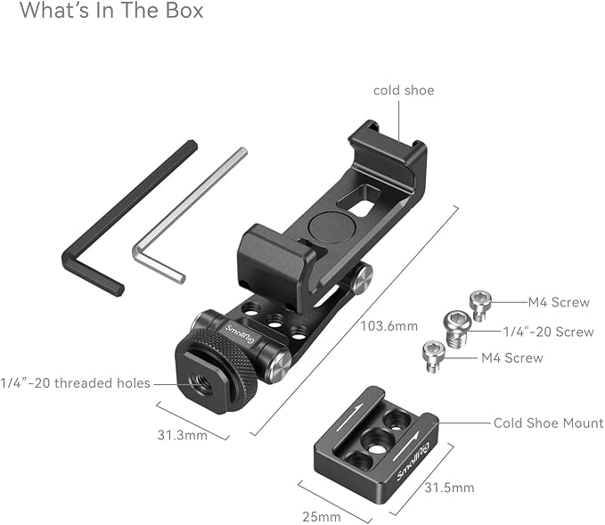 SMALLRIG Universal Phone Tripod Mount, Metal Cell Phone Mount - Image 10