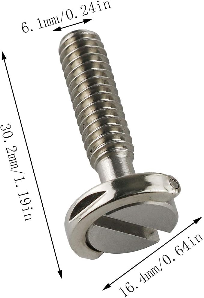 E-outstanding D Ring Hinged Screw 2PCS 1/4-20 Thread D-Ring Stainless Steel - Image 2