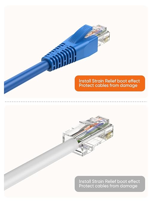 CableCreation RJ45 Ethernet Network Cable Strain Relief Boot 50-Pack Fits CAT5 - Image 4