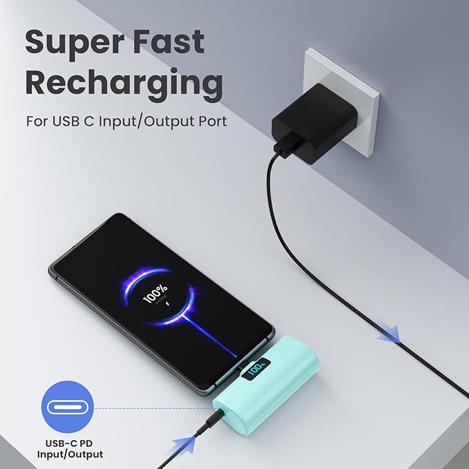 Portable Charger for iPhone 17/16/15 Series, 5200mAh PD USB C Power Bank - Image 5