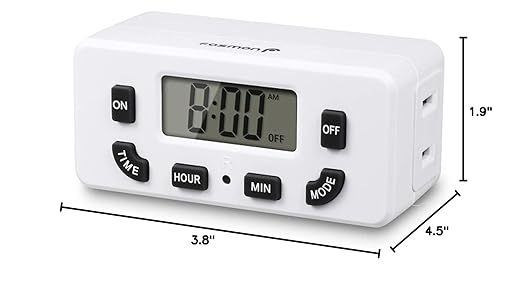 Fosmon Digital Timer for Electrical Outlets, Indoor 24 Hour Light Timer - Image 7