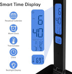 karidi Smart Desk Lamp with Digital Clock, 4-in-1 Charging Station, Temperature - Image 2