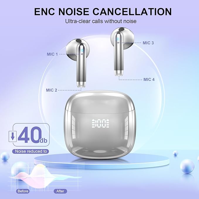 Wireless Earbuds, IPX7 Waterproof Bluetooth 5.4 Earphones in-Ear Earbuds - Image 6