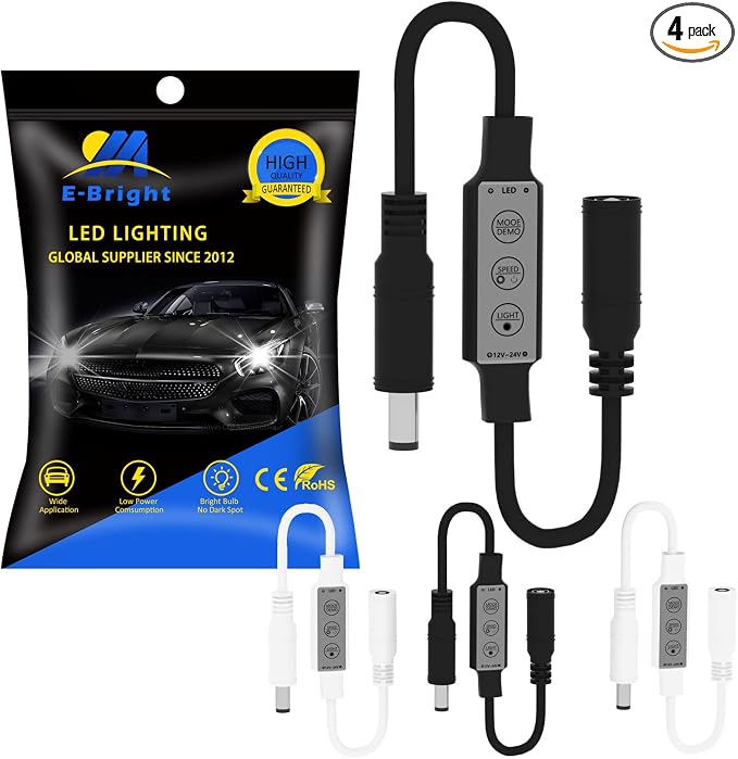 YM E-Bright Led Dimmer Switch Inline Mini Flash Strobe Blink Module Controller by YME-Bright