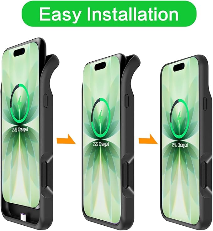 Battery Case for iPhone 17, Upgraded 10000mAh Rechargeable Portable Charging - Image 3