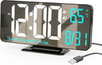 KOSUMOSU Digital Alarm Clock 6.7in Black Clock by KOSUMOSUTECHNOLOGY