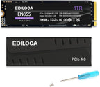 1TB PS5 SSD with Heatsink PCIe Gen4 NVMe M.2 Gaming SSD, 7400MB/s Read by EDILOCA