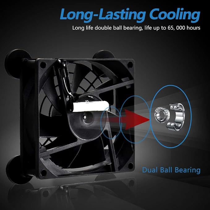 Quiet 80mm USB Fan, 5V USB Portable Cooling Fan - Image 5