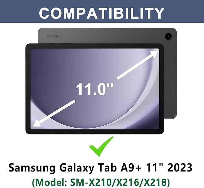 Keyboard Case for Samsung Galaxy Tab A9 Plus 5G 11 inch 2023, 7 Color Backlit - Image 7