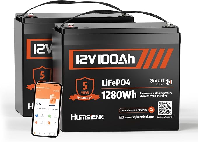 12V 100Ah LiFePO4 Lithium Battery by HumsiENK