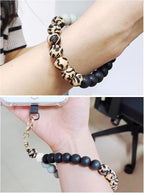 Marble Silicone Beaded Phone Wrist Strap, Cellphone Lanyard - Image 2