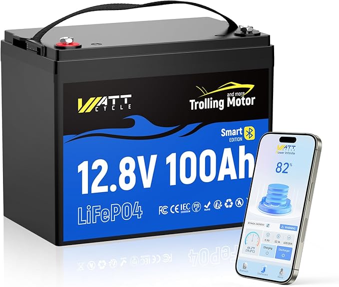 12V 100Ah TMBT LiFePO4 Lithium Battery by Wattcycle