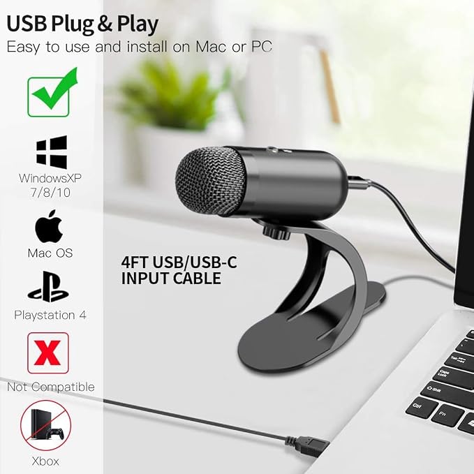 LIANGSTAR USB Computer Microphone, Podcast Mic Desktop - Image 7