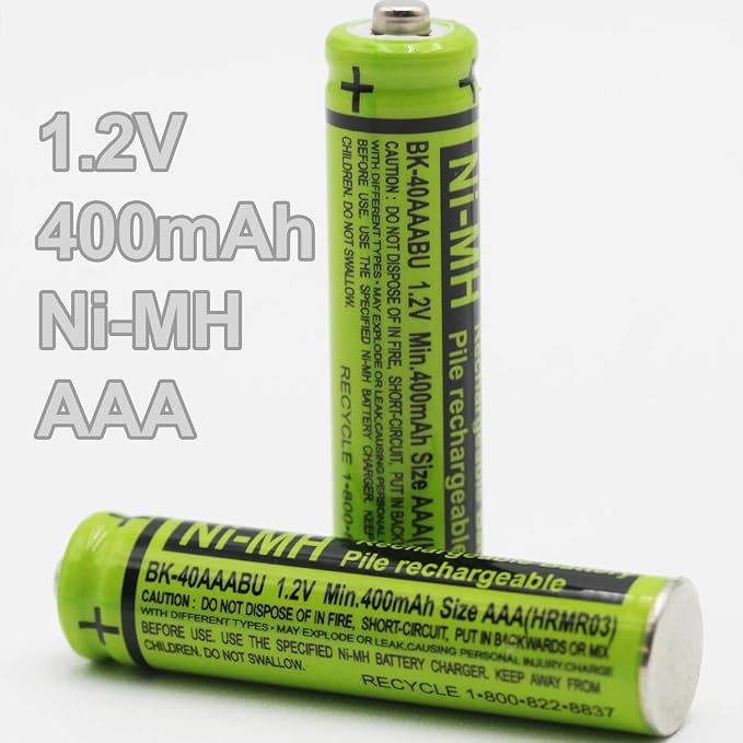 2 BK-40AAABU 1.2V 400mAh Battery Packs - Image 2