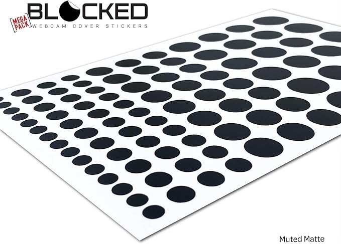 Stackable Webcam/Camera Vinyl Covers | 95 Low-Tack Restickable Webcam Sticker | - Image 2