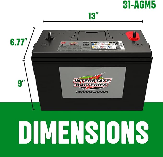 Interstate Batteries Marine Deep Cycle Battery 12V 100Ah 925CCA Pure Matrix - Image 2