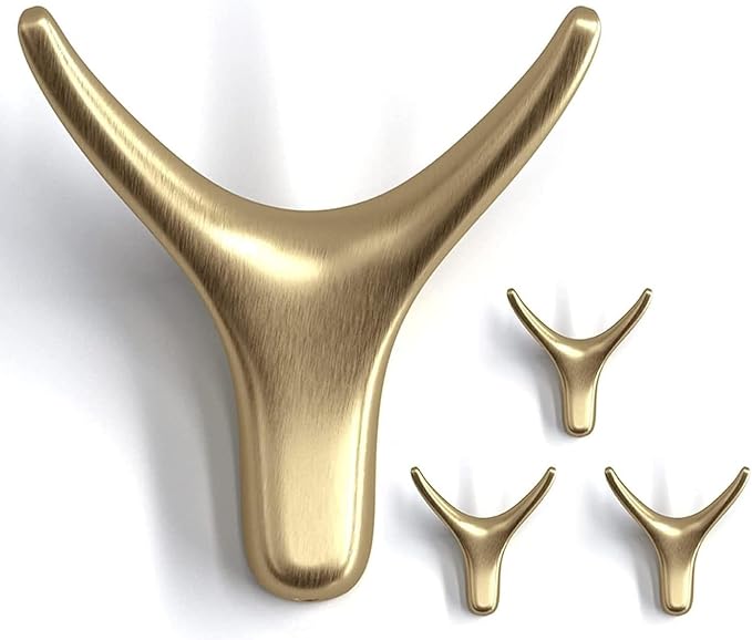 4 Packs Towel Hooks, Coat Hook Cow Head Wall Hooks, Metal Heavy Duty Wall Hooks by NETLKLALife