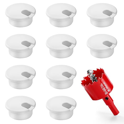 Desk Grommet 1.5 Inch 10 Pieces, Desk Hole Cover by XIOGZAXI