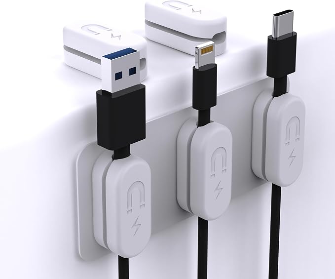 Magnetic Cable Clips – Chargeworx Cord Organizer by Chargeworx