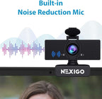 NexiGo N60 1080P Webcam with Microphone, Adjustable FOV, Software Control & - Image 4