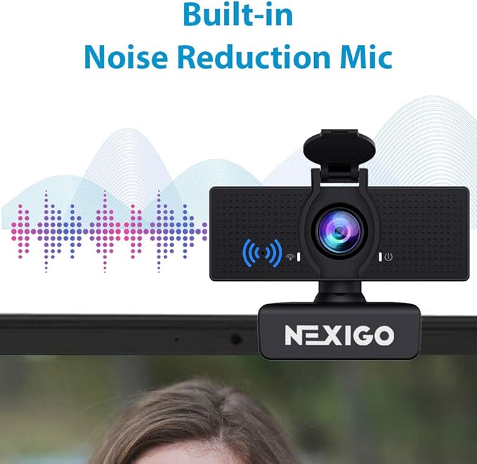NexiGo N60 1080P Webcam with Microphone, Adjustable FOV, Software Control & - Image 4