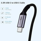 USB C to USB C Cable 3.1 Gen 2, 100W USBC Cables PD Fast Charging Cable - Image 2