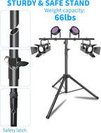 DJ Lights Stand 2 Pack, Heavy Duty DJ Stand, Portable Par Can Tripod Stage - Image 6