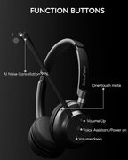 Wireless Headset with Mic for Work, Advanced Noise Reduction Microphone - Image 7