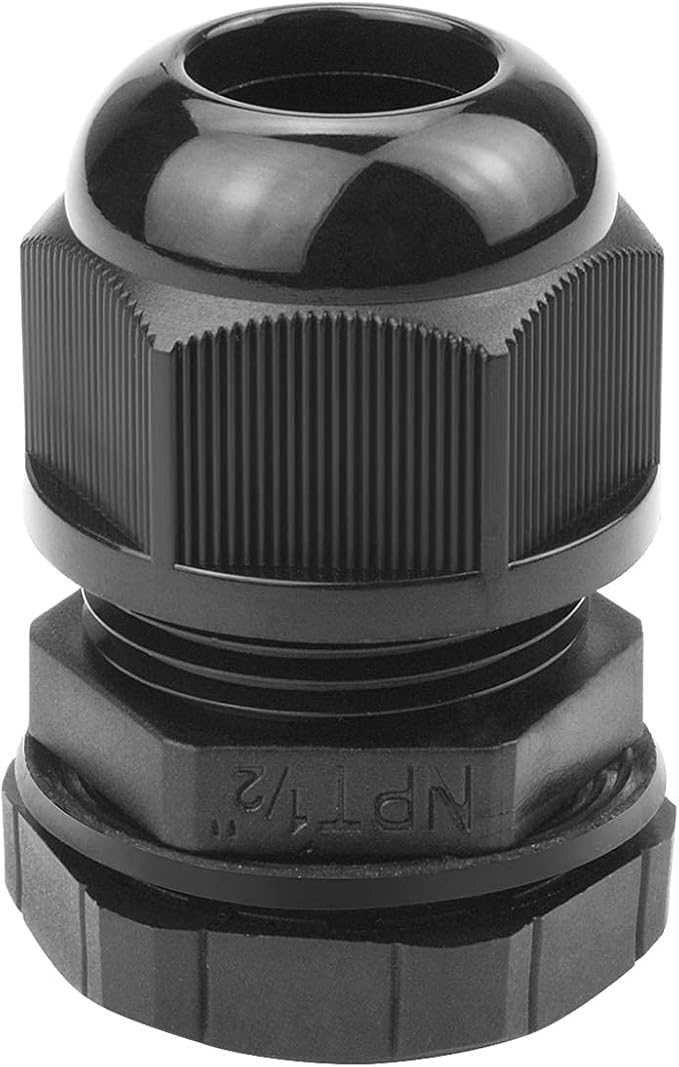 XHF 10 Pcs 1/2" IP68 Strain Relief Nylon Cord Grip Waterproof NPT Cable Glands by XHF
