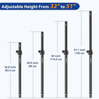 Set of 2 Speaker Poles for Subwoofer Extended Speaker Pole Only Fits Subwoofers - Image 3